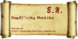 Bagóczky Montika névjegykártya